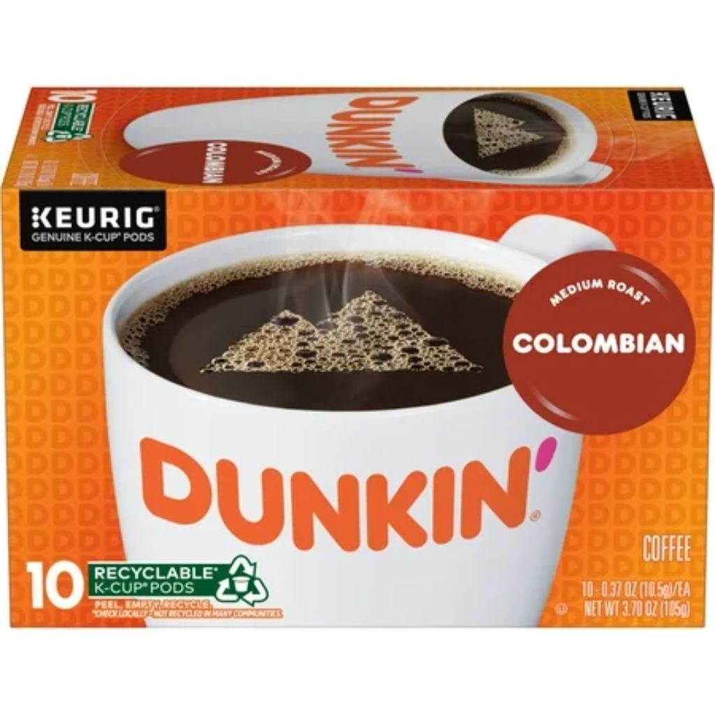 Dunkin’ Colombian Medium Roast Keurig K-Cup Coffee Pods, 10ct.