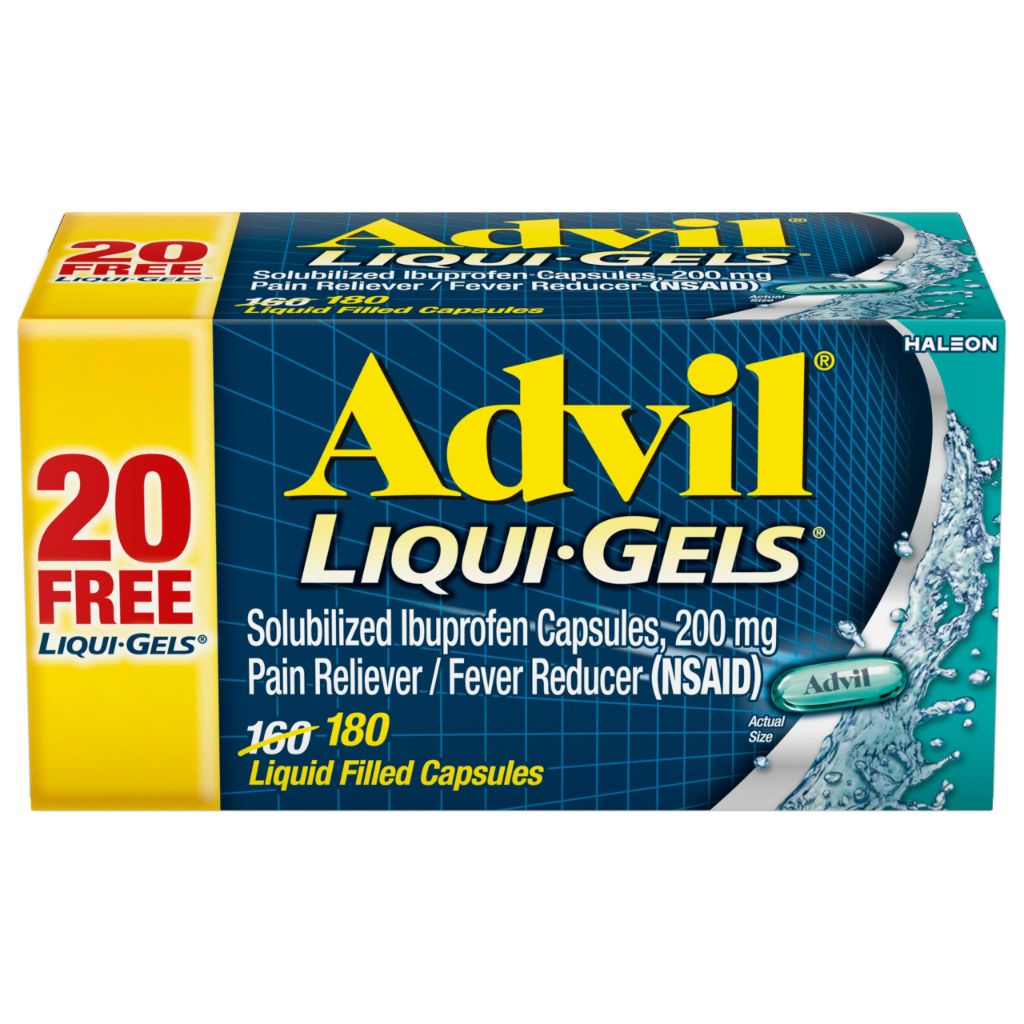 Advil Liqui-Gels Ibuprofen 200mg  - 180 Liquid Filled Capsules