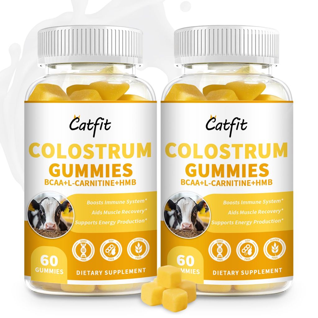 Catfit Sugar-Free Bovine Colostrum Supplement Gummies - Orange, 60ct (2 Pack)