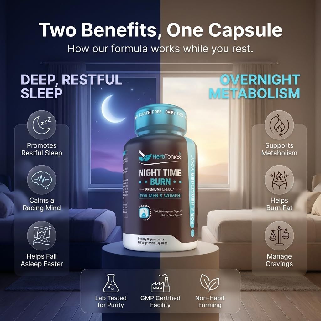 Herbtonics Night Time Burn & Sleep Complex - 60 Capsules