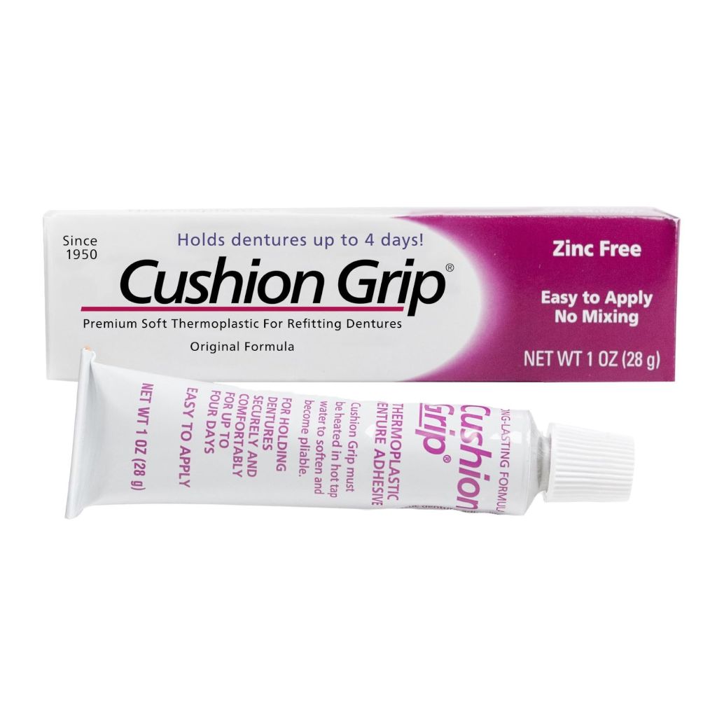 Cushion Grip Thermoplastic Denture Adhesive - 1 oz