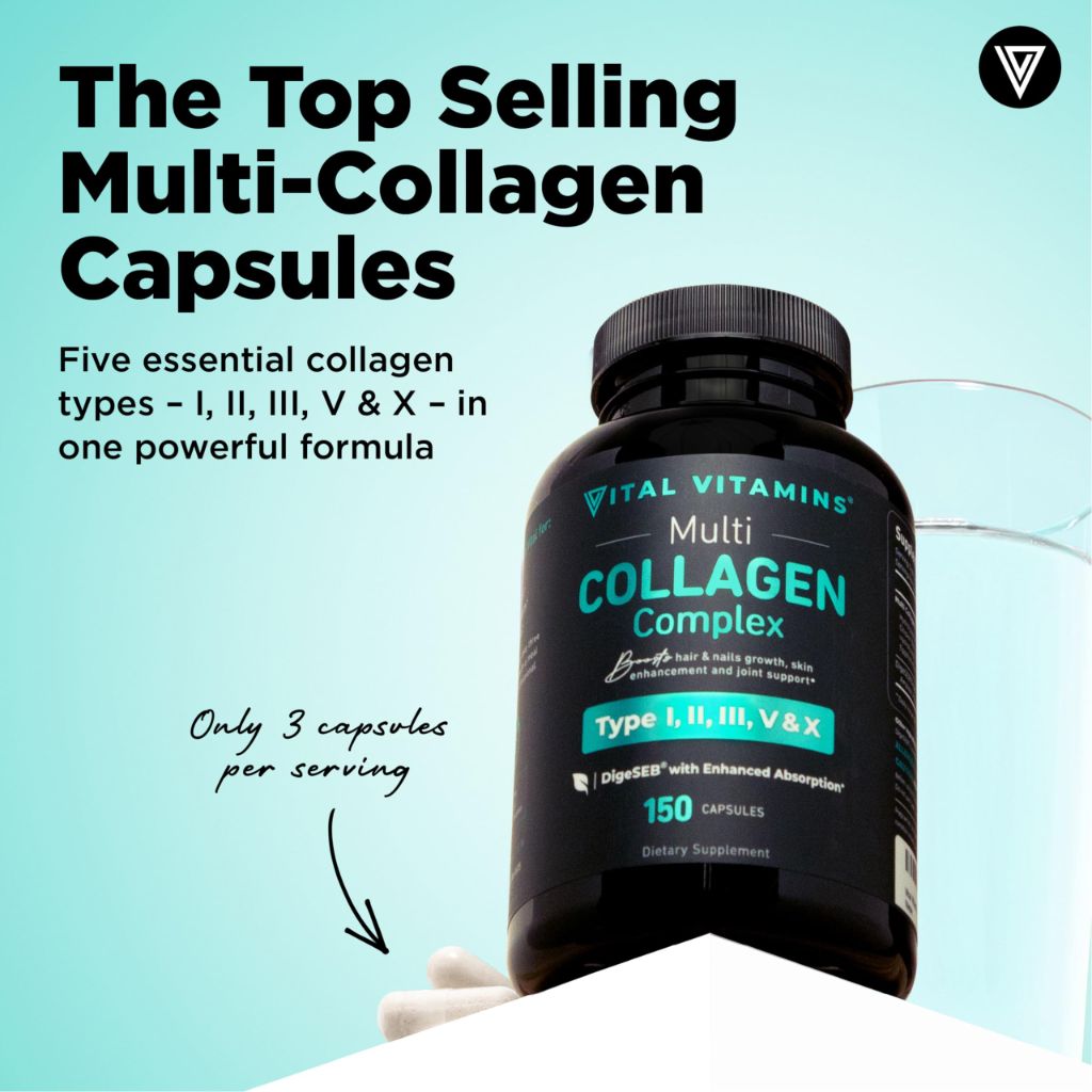 Vital Vitamins Multi Collagen Complex Capsules - 150 Count