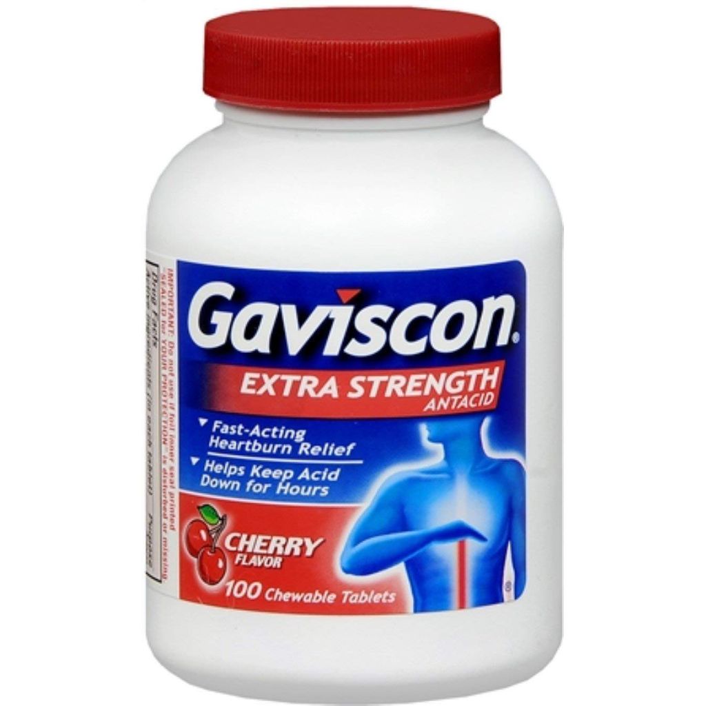 Gaviscon Extra Strength Antacid Chewable Tablets - Cherry, 100ct.