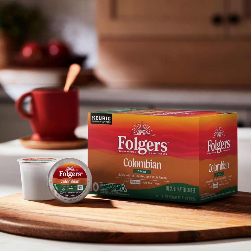 Folgers Colombian Decaf Keurig K-Cup Coffee Pods, 60ct.