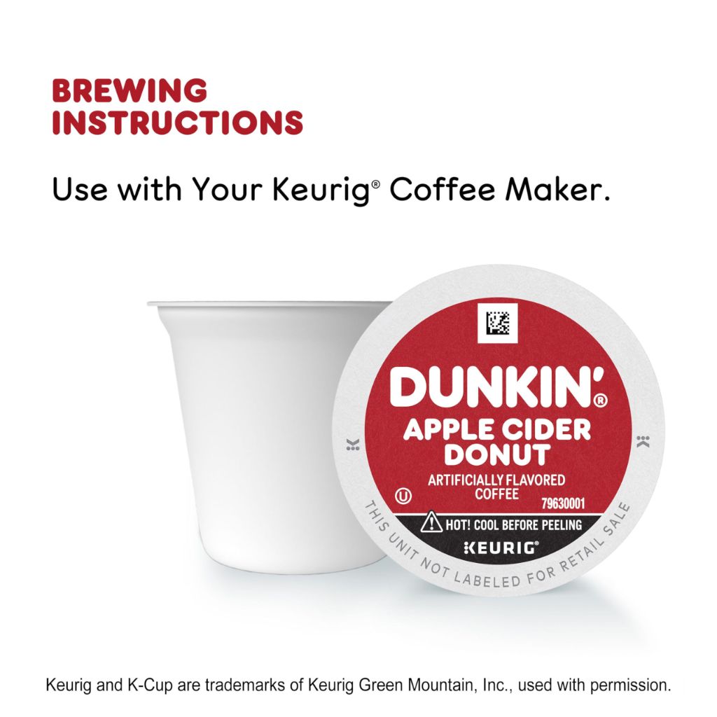 Dunkin’ Apple Cider Donut Flavored Keurig K-Cup Coffee Pods, 60ct.