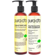 PURA D'OR Anti-Thinning Biotin Shampoo and Conditioner - 8 fl. oz. ea.