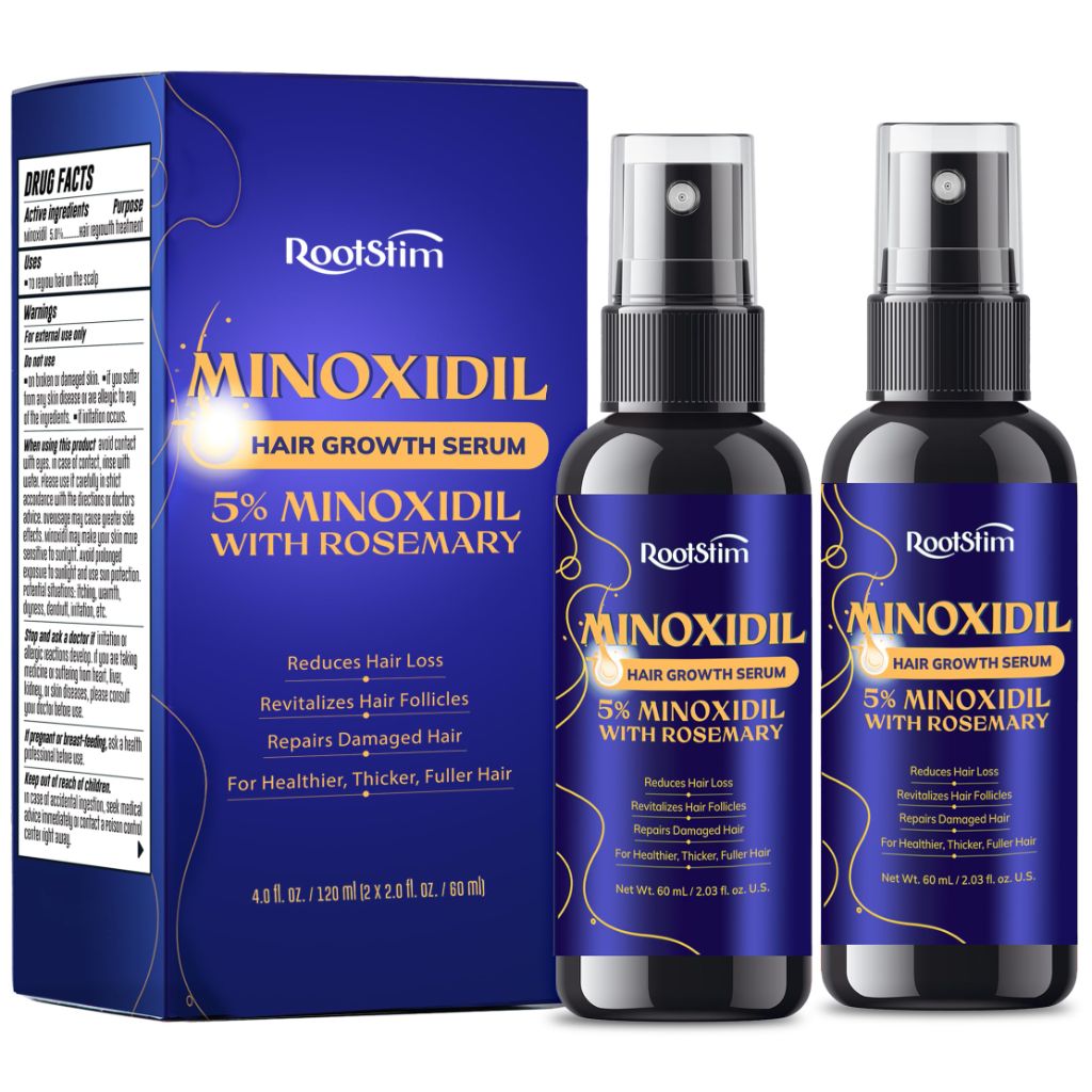 RootStim 5% Minoxidil Hair Growth Serum w/Rosemary - 4 fl. oz. (Twin Pack)