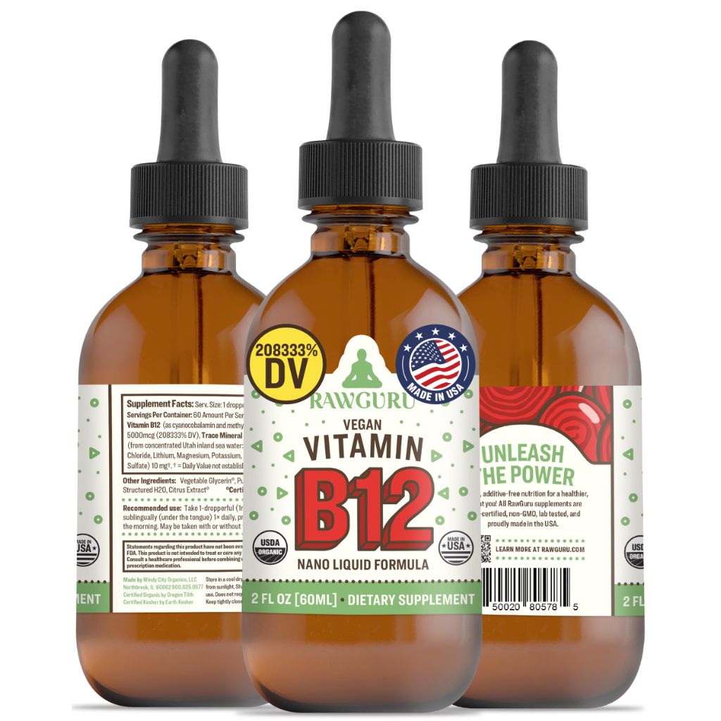 RawGuru Vitamin B12 Liquid Supplement - 2 fl. oz., 60svgs. (1 Bottle)