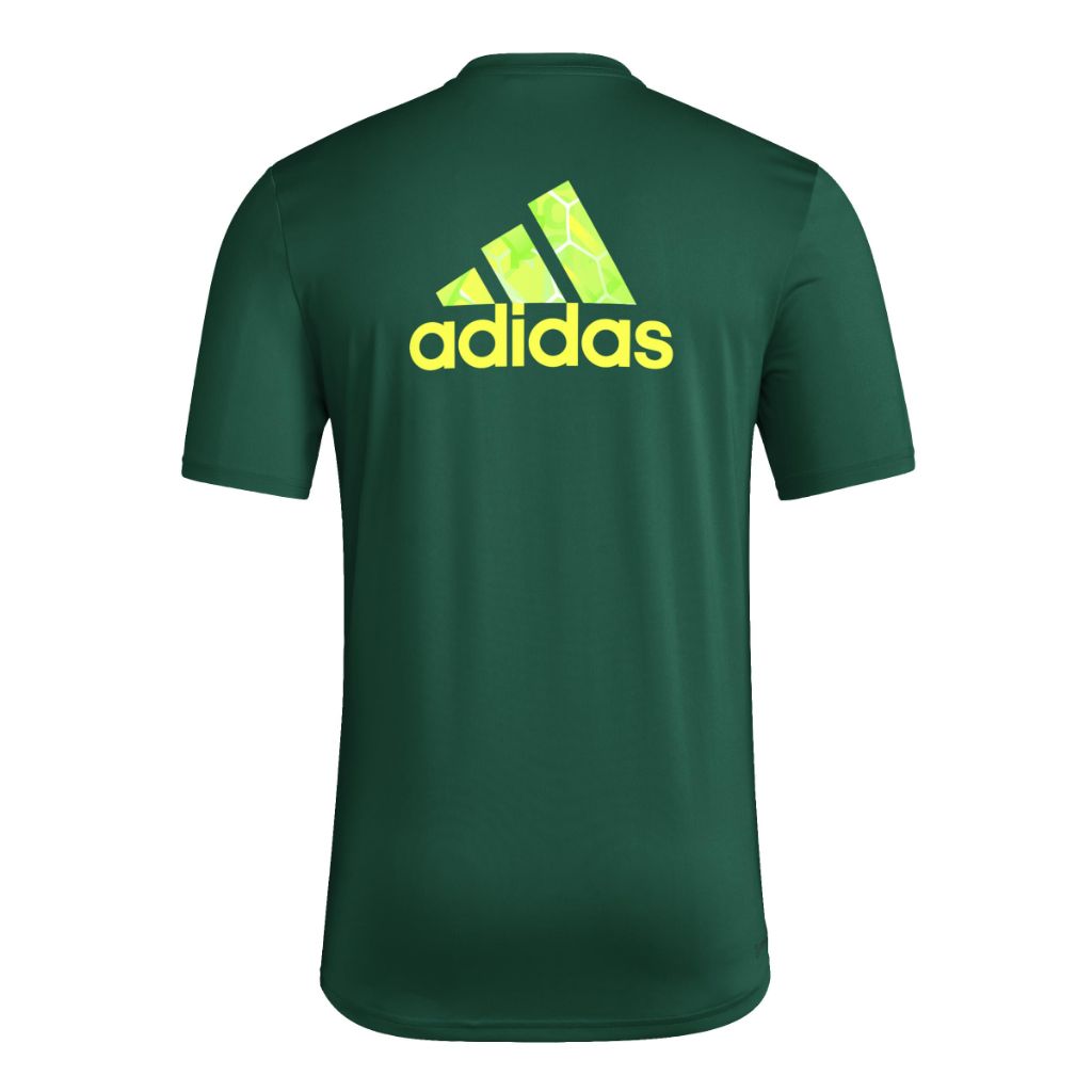 adidas Men's Local Pop Short Sleeve Pre-Game T-Shirt - Portland Timbers, Dark Green (Large Tall)