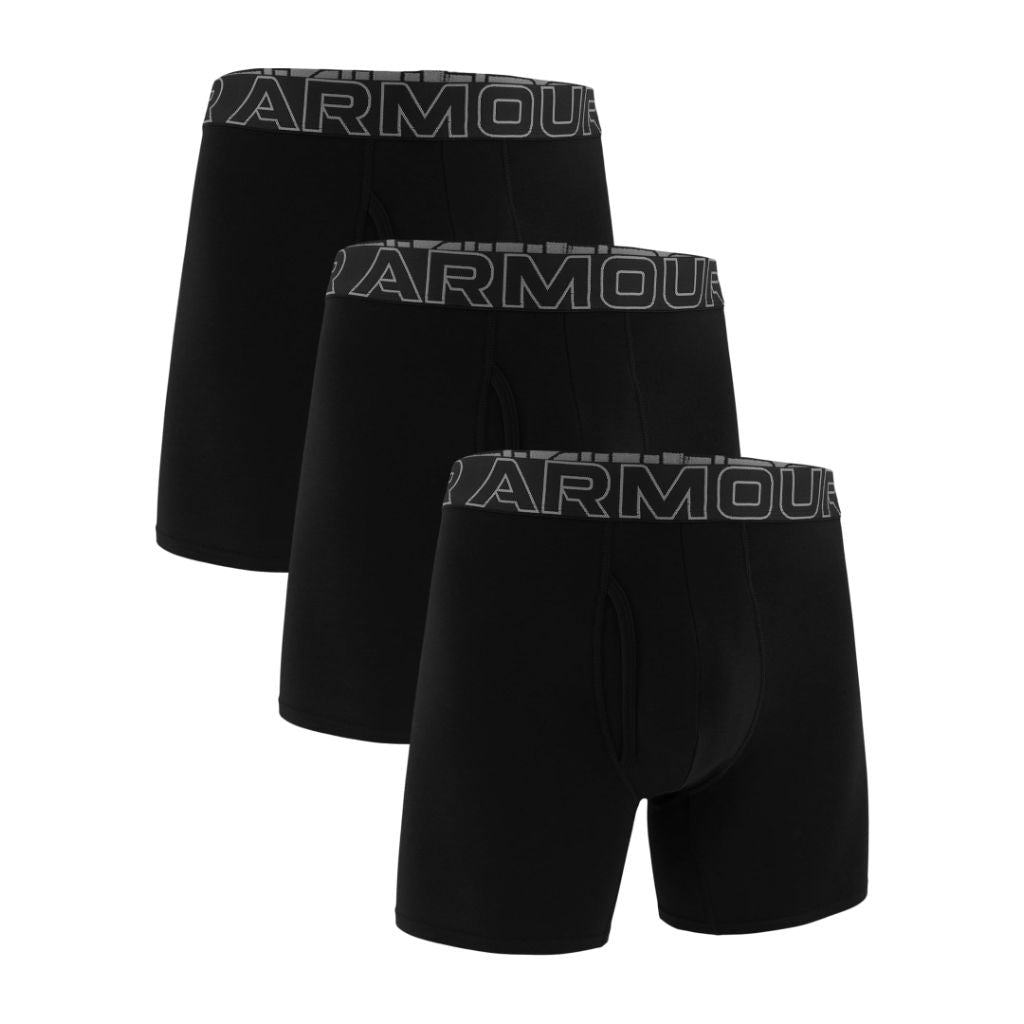 Under Armour Men's Performance Cotton Boxer - Black, Size M (3 Pair)