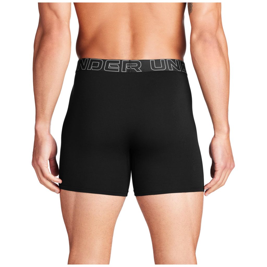 Under Armour Men's Performance Cotton Boxer - Black, Size M (3 Pair)