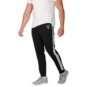 FOCO Men's NBA Stripe Logo Track Pants - Milwaukee Bucks, Black (Medium)