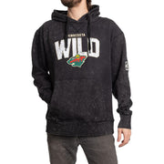 Calhoun Adults NHL Surf & Skate Acid Wash Pullover Hoodie - Minnesota Wild, Gray (XXL)