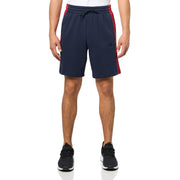 adidas Men's Essentials Fleece 3-Stripes Color Block Shorts - Ink/Collegiate Red, XS