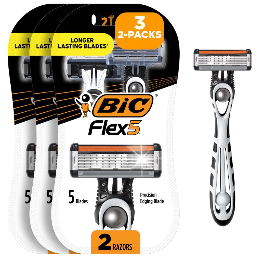 BIC Flex 5 Sensitive Men's Disposable 5-Blade Razors - 6 Razors