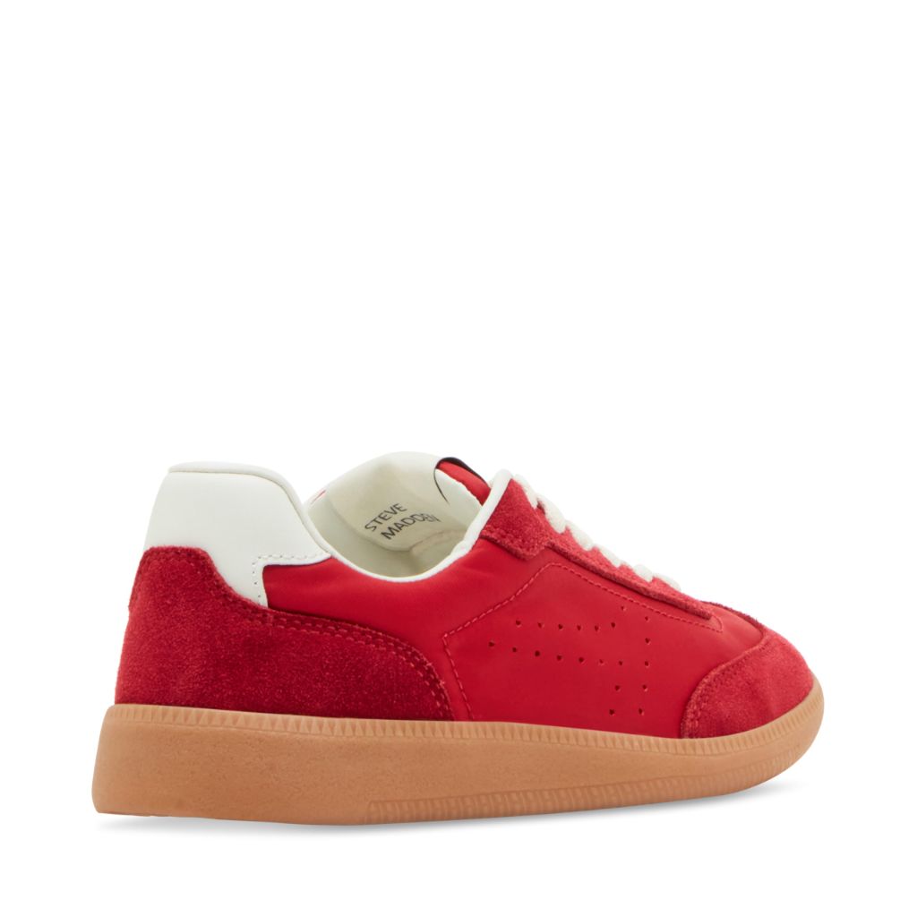 Steve Madden Women's Duo Sneaker, Red, size 5.5