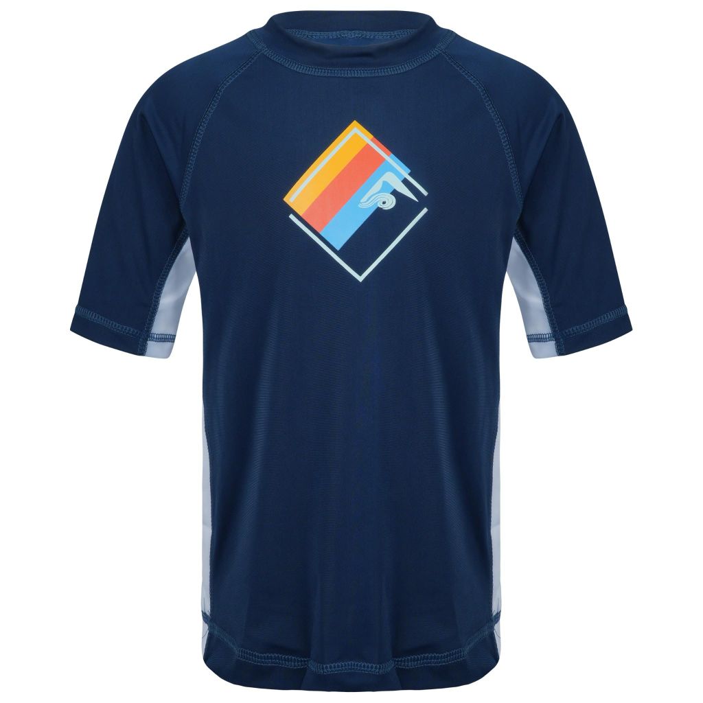 Kanu Surf Toddler Boys Haywire UPF 50+ Sun Protective Rashguard Swim Shirt - Victor Navy, 4T