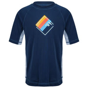 Kanu Surf Toddler Boys Haywire UPF 50+ Sun Protective Rashguard Swim Shirt - Victor Navy, 4T