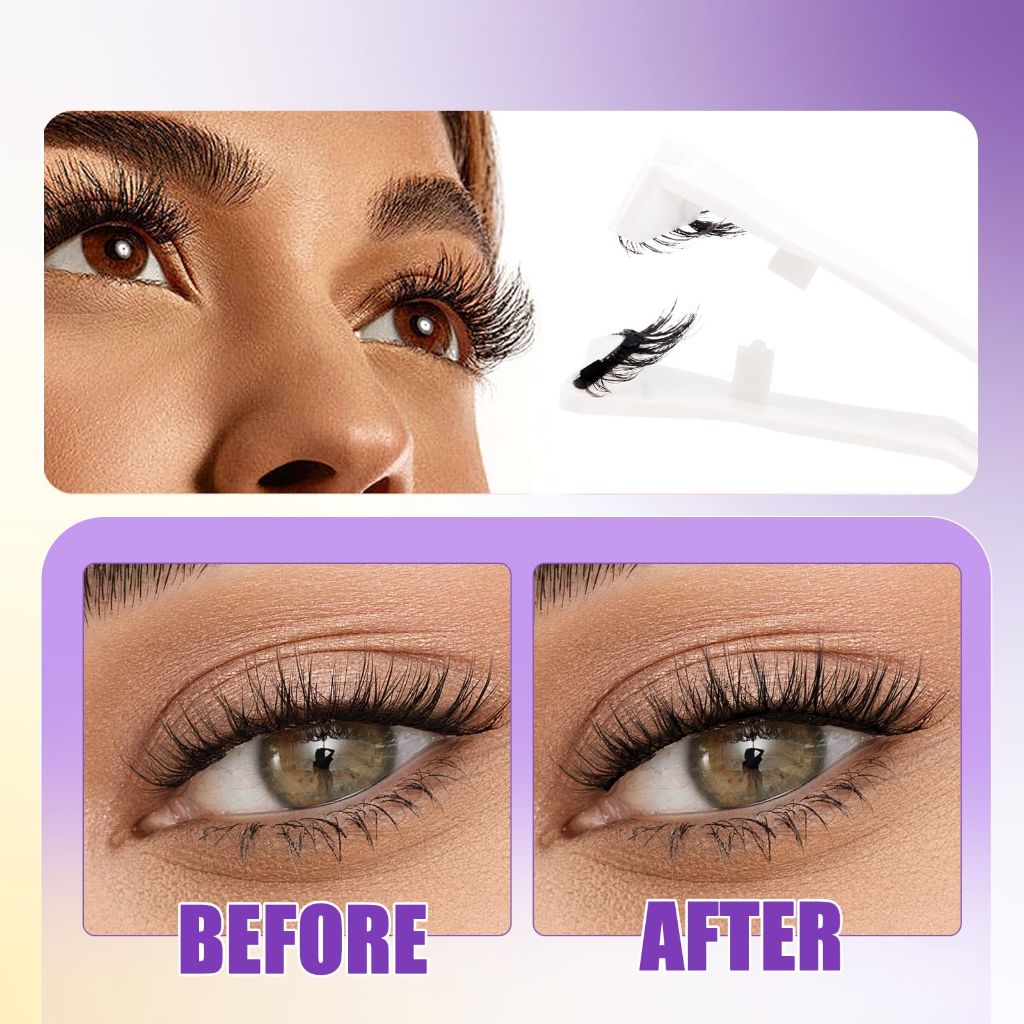 Wendy Lashes 2-Pairs Magnetic Eyelashes Kit with Applicator