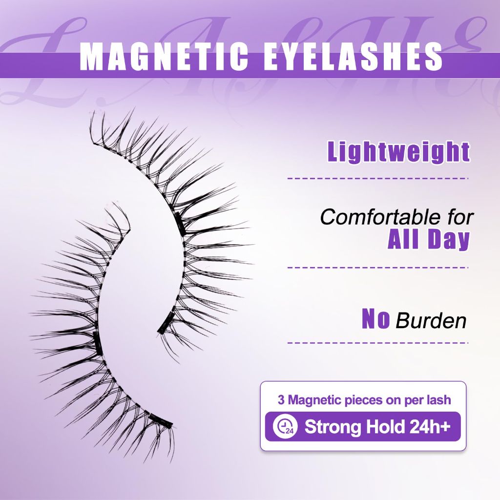 Wendy Lashes 2-Pairs Magnetic Eyelashes Kit with Applicator