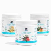 Yes You Can! Aloe Vera Powder Drink Mix - 3 Flavor Variety Pack with Water Bottle (40 Servings Each)