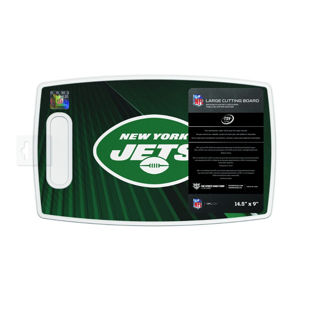 NFL Large Plastic Cutting Board, 14.5" x 9" - New York Jets