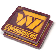 YouTheFan NFL 3D Logo Series Coaster - Washington Commanders, 2 Pack