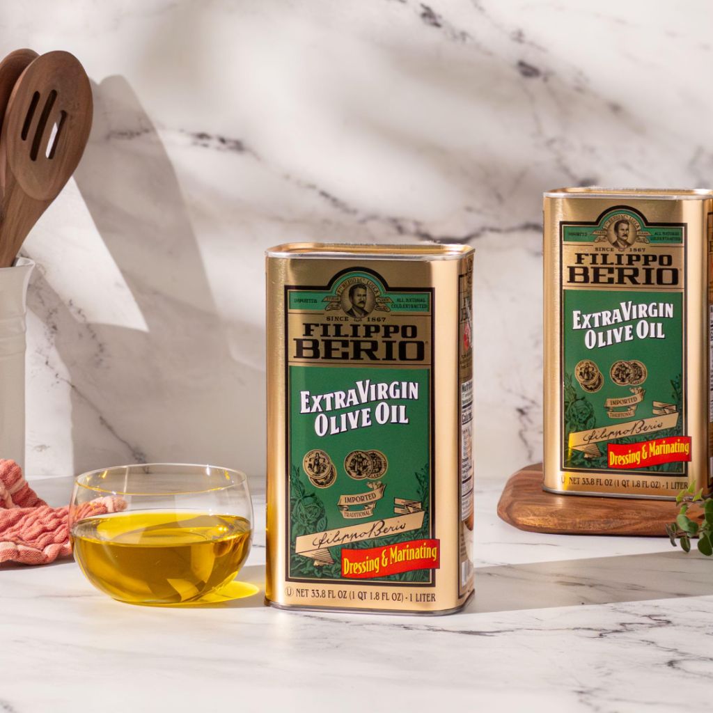Filippo Berio Cold Pressed Extra Virgin Olive Oil w/Polyphenols - 33.8 fl. oz. Tin