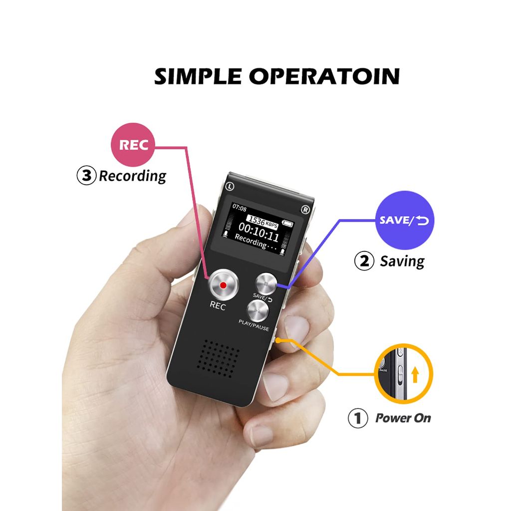 Sunlan Digital Voice Recorder, 16GB