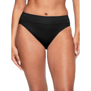 Warners Women's No Pinching No Problems Dig-Free Comfort Waist Microfiber Hi-Cut Briefs - Black Polka Dot, 2XL