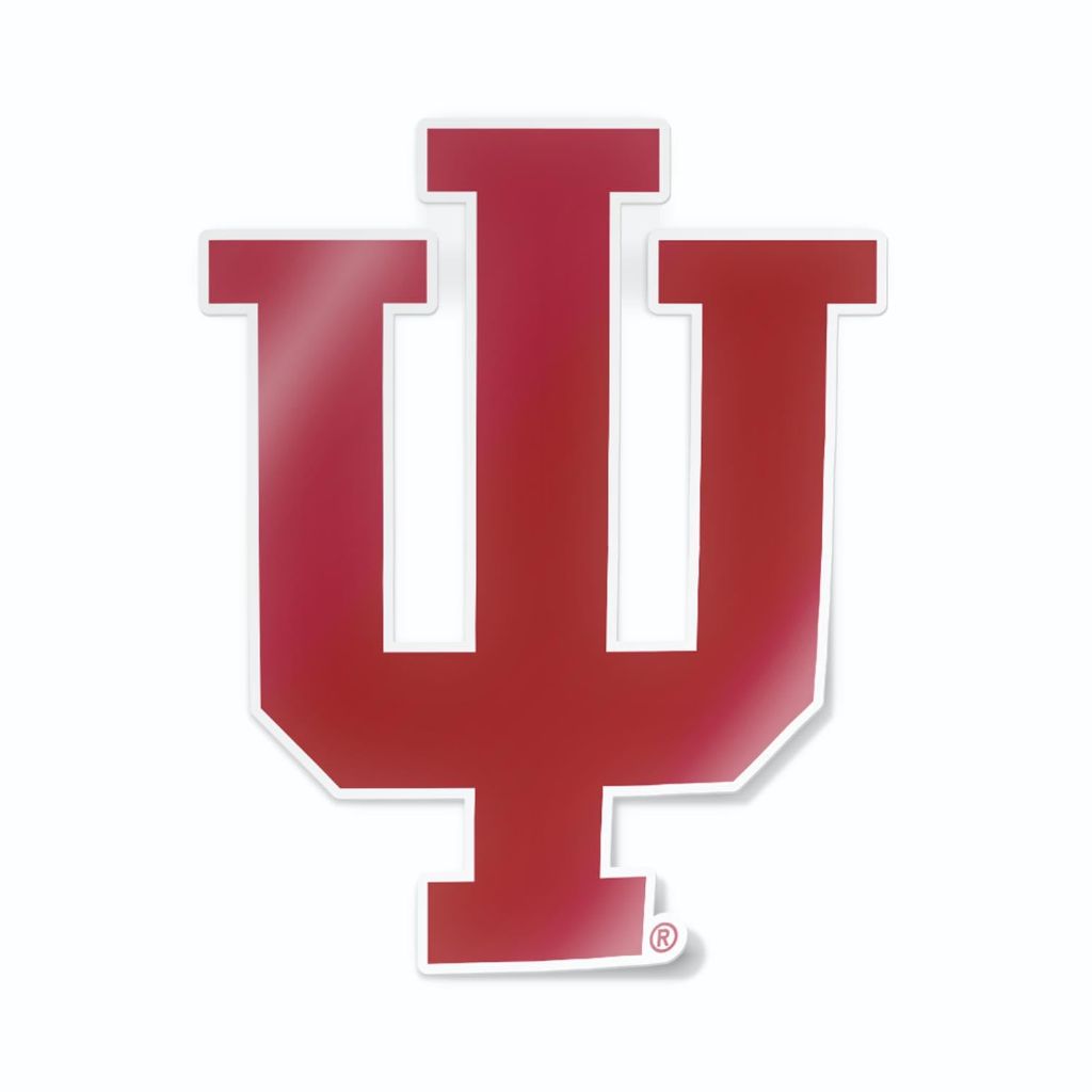 Nudge Printing Premium Weatherproof Vinyl Decal - Indiana University Hoosiers, 4"