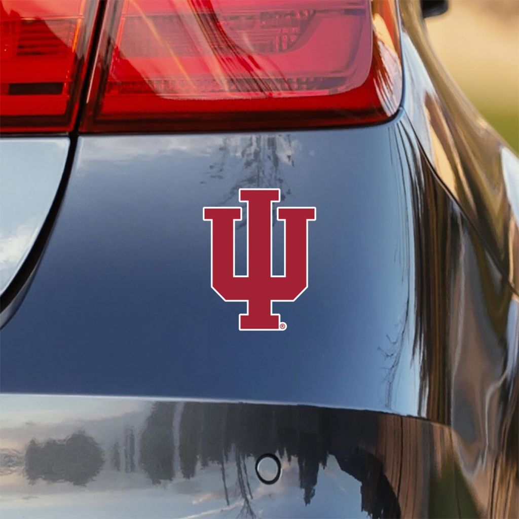 Nudge Printing Premium Weatherproof Vinyl Decal - Indiana University Hoosiers, 4"