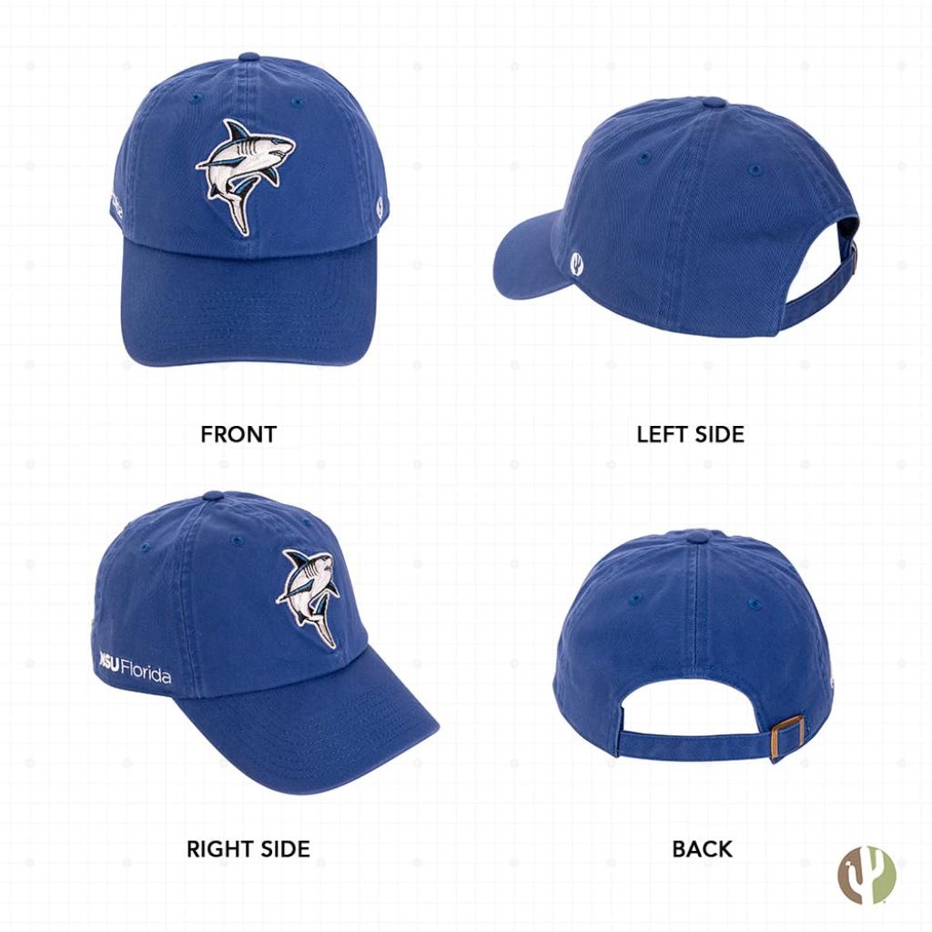 Desert Cactus Adult Adjustable Baseball Hat - Nova Southeastern University, Blue (OSFM)