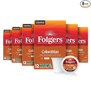 Folgers Colombian Medium Roast Keurig K-Cup Coffee Pods, 72ct.