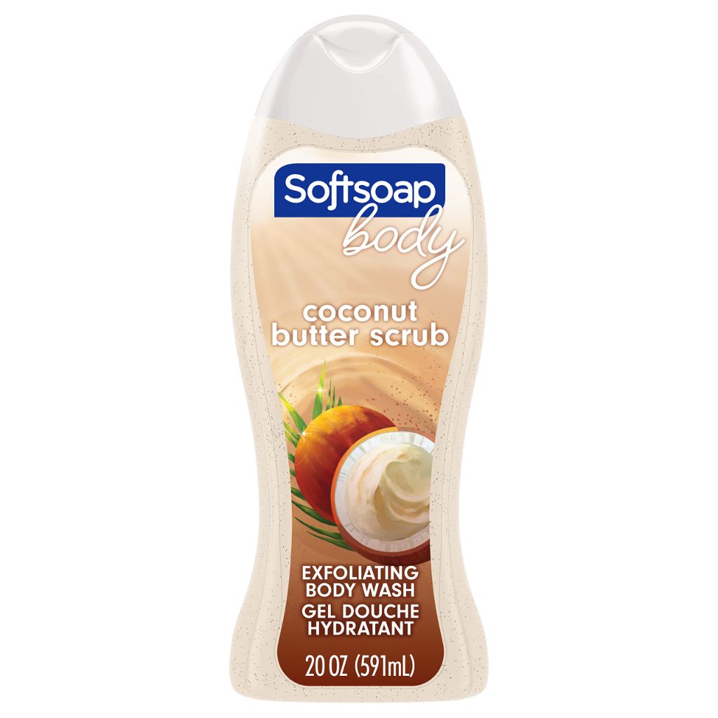 Softsoap Exfoliating Scrub Body Wash - Coconut Butter, 20 fl. oz.
