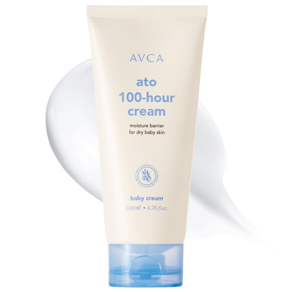 AVCA Ato 100-Hour Baby Cream Moisturizer, 200ml (6.76 fl. oz.) – Long-Lasting Moisture for Dry & Sensitive Skin, Gentle for the Whole Family