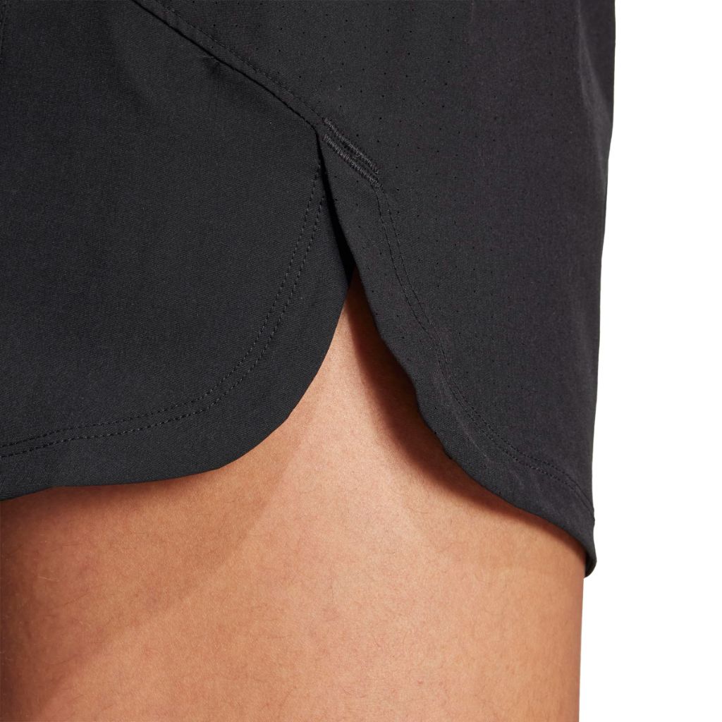 adidas Women's 5" Pacer Training 3-Stripes Woven High-Rise Shorts - Black, Small