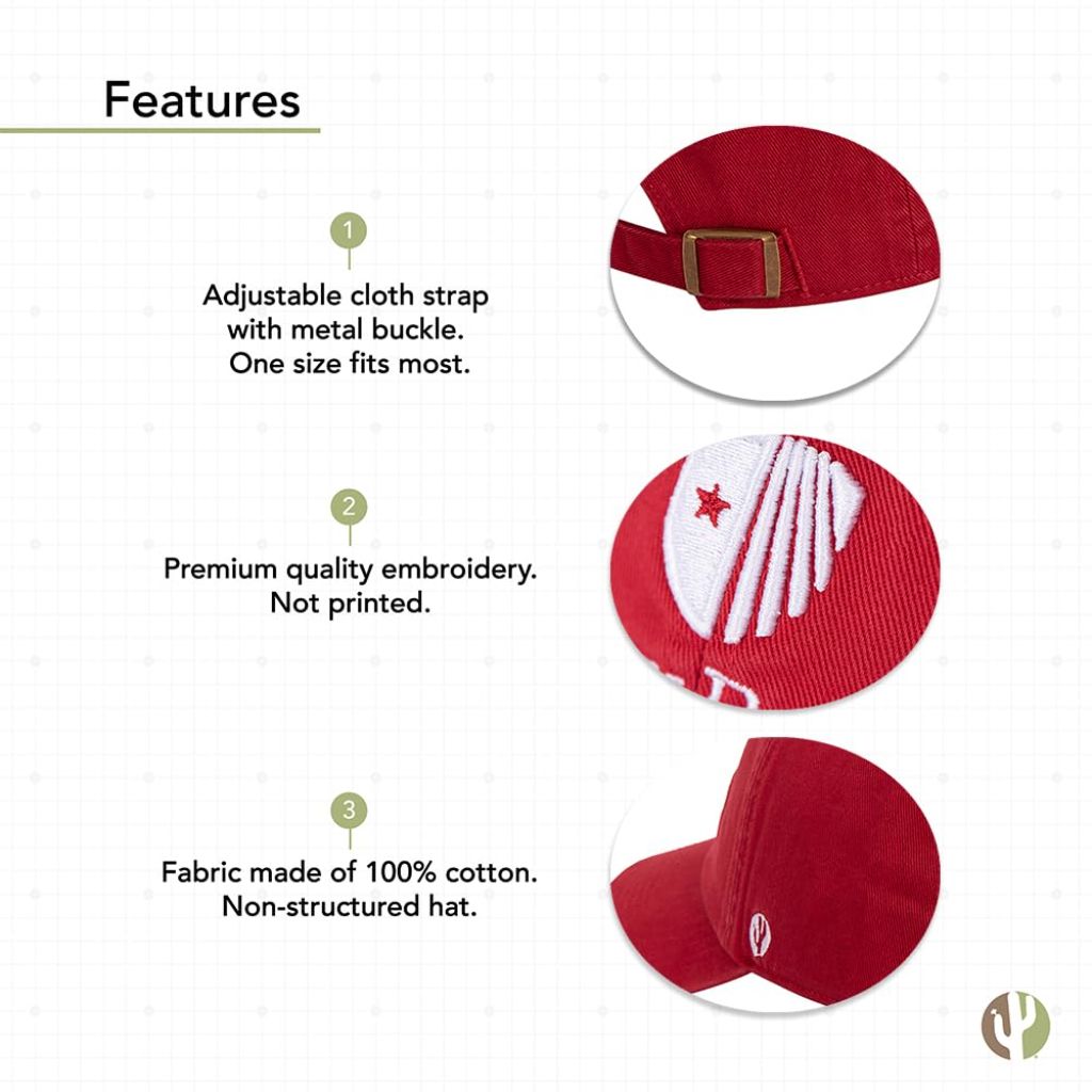 Desert Cactus Adult Adulstable Baseball Hat - Stony Brook University, Red (OSFM)