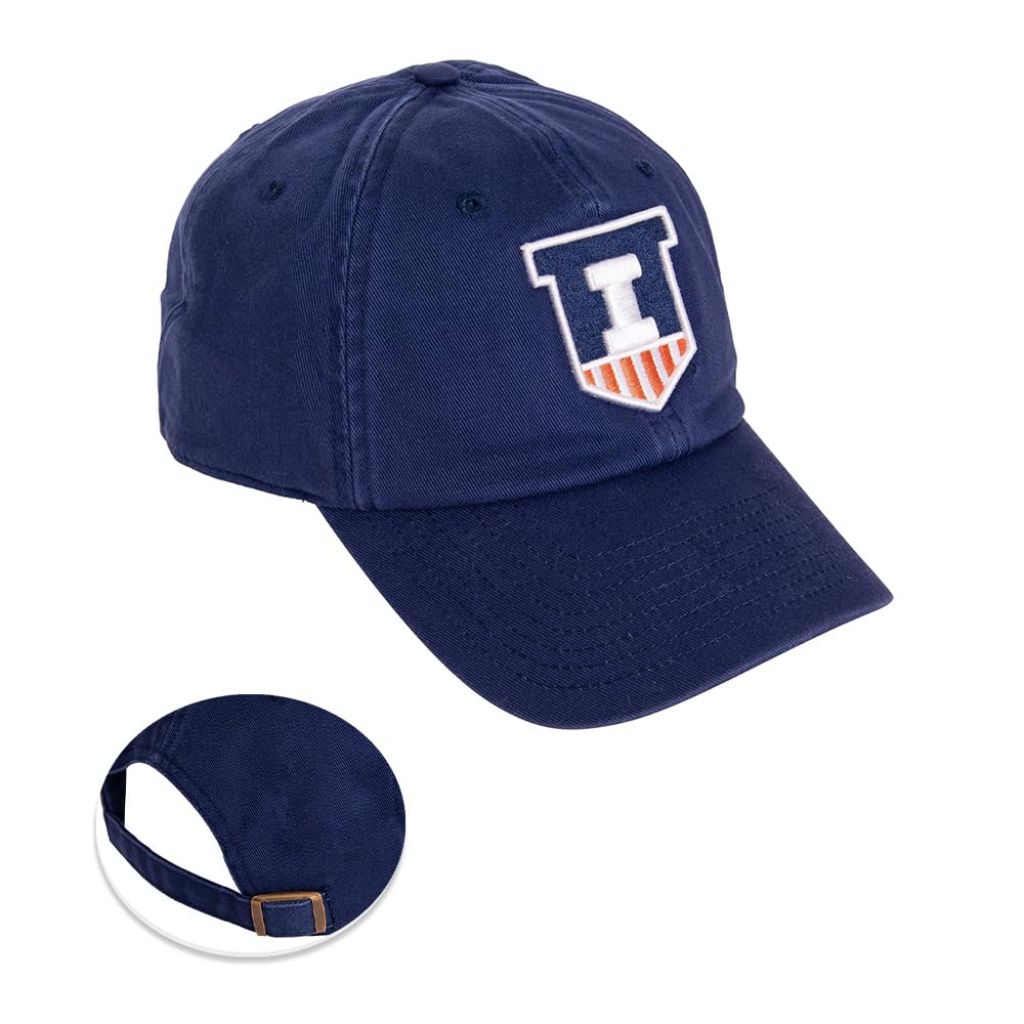 Desert Cactus Adult Adjustable Baseball Hat - University of Illinois, Blue (OSFM)