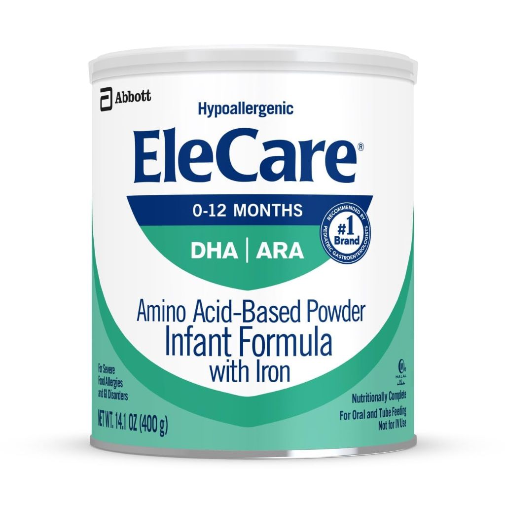 EleCare Hypoallergenic Amino Acid-Based Infant Formula, Complete Nutrition for Food Allergies and GI Conditions - 14.1oz