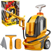 Kids Clean Car Wash Toy - Kids Power Washer with Scraper Sponge Towel, Manual Pressure,