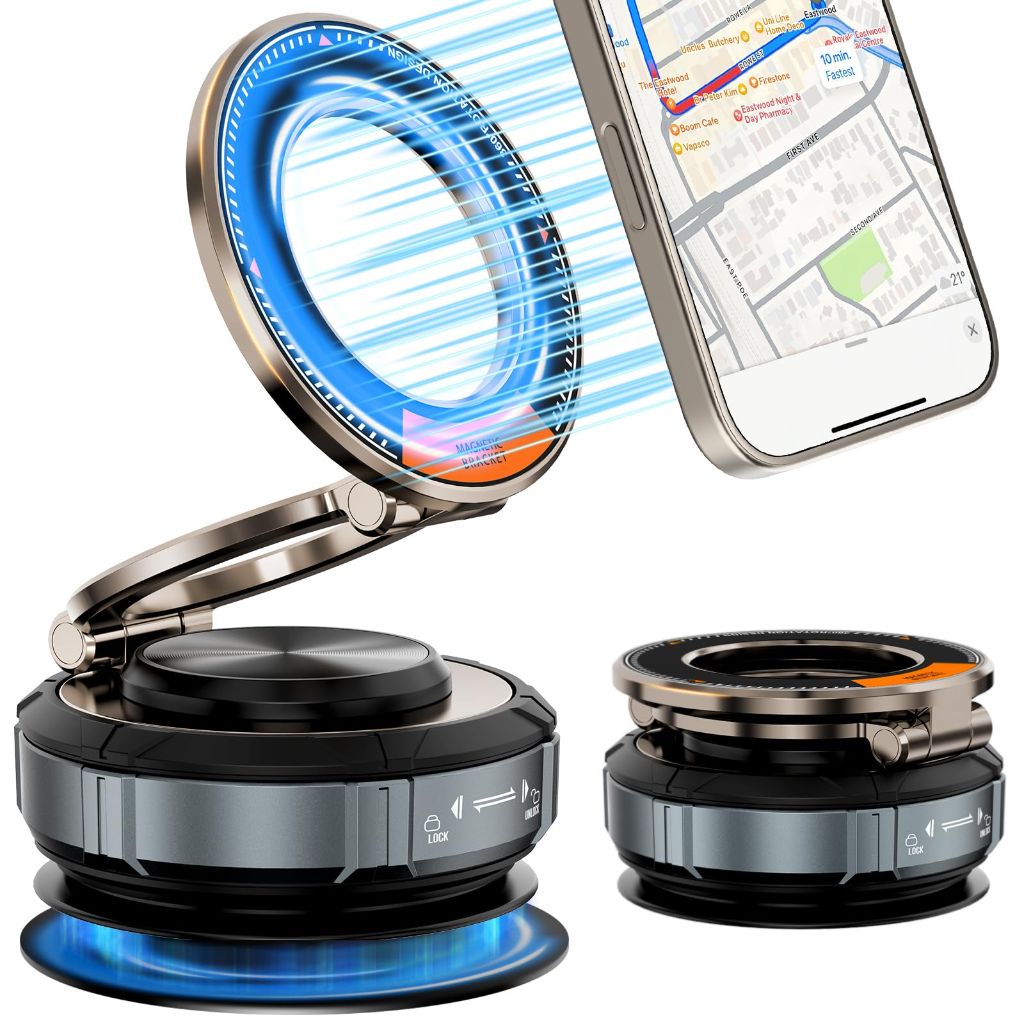 TFMIMT Magnetic Car Phone Holder, 108+LBS Suction & 3200gf Magnetic, MagSafe Compatible