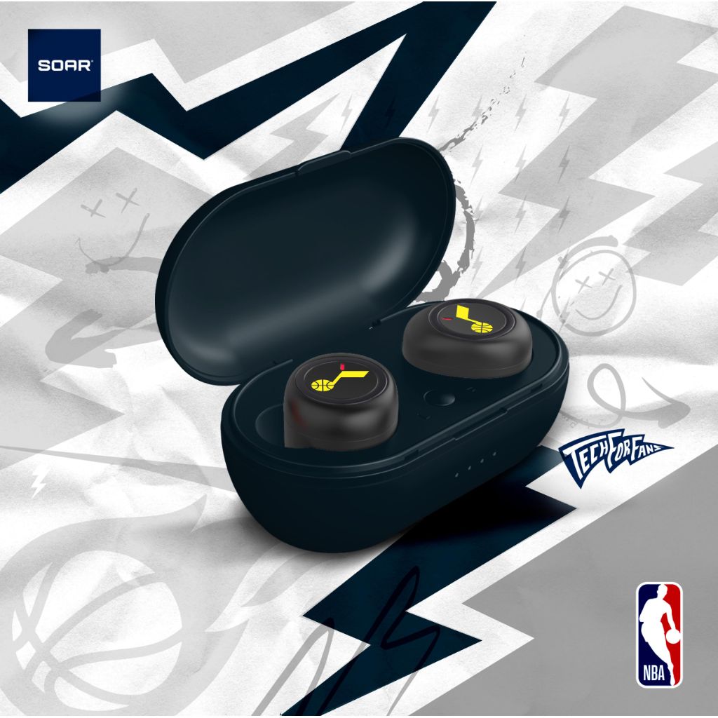 SOAR True Wireless Earbuds w/Charging Case - Utah Jazz