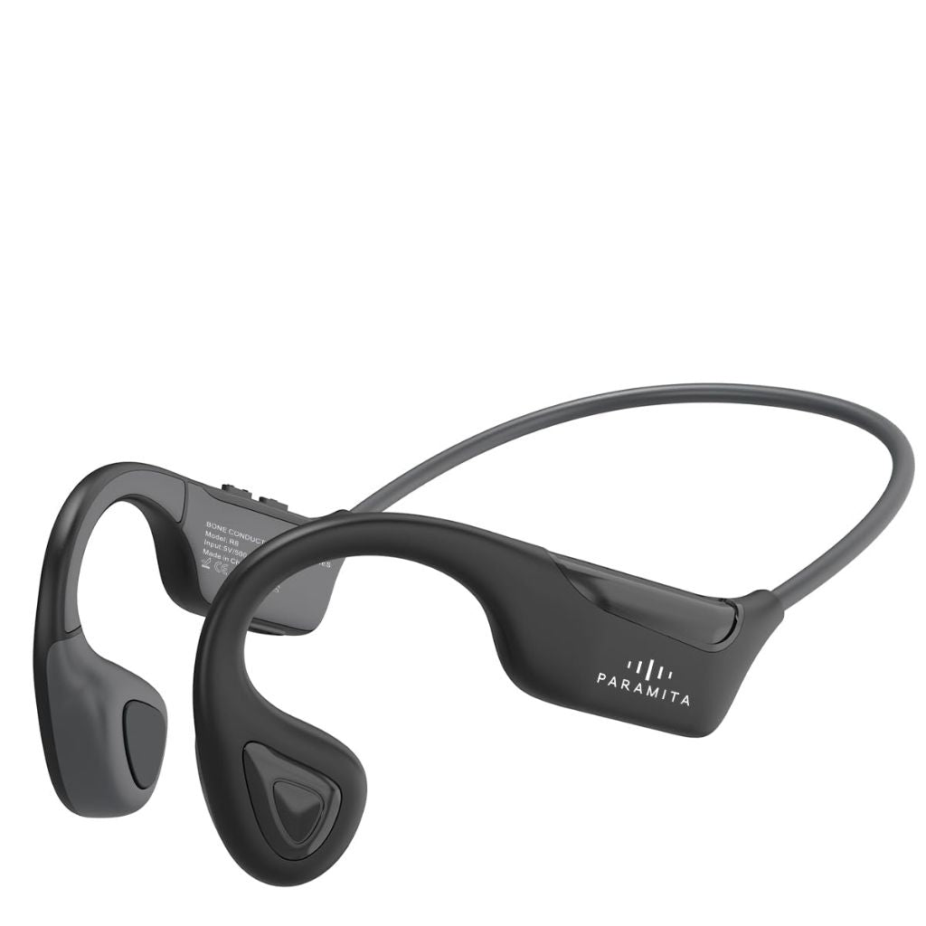 PARAMITA R8 Real Bone Conduction Bluetooth Headphone, Wireless BT5.3, IPX6 Waterproof