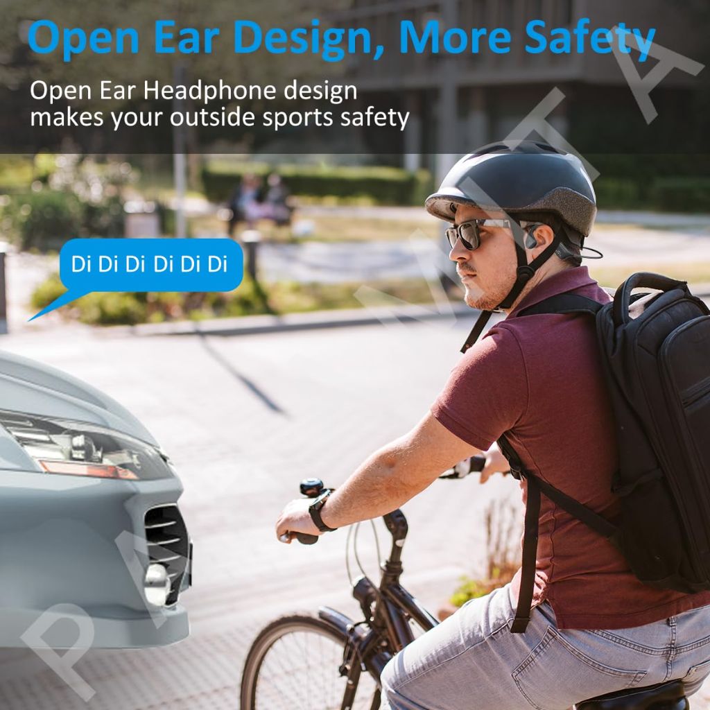 PARAMITA R8 Real Bone Conduction Bluetooth Headphone, Wireless BT5.3, IPX6 Waterproof
