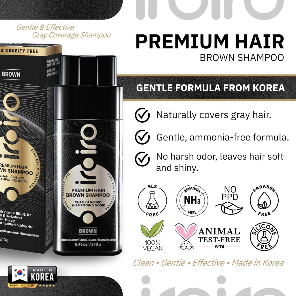 Iroiro Premium Hair Brown Shampoo - 8.46 fl. oz.