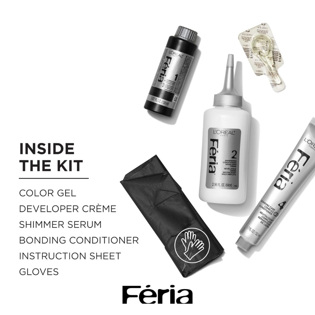 L'Oreal Paris Feria Multi-Faceted Shimmering Permanent Hair Color - Hi-Lift Brown B61