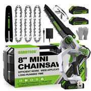 GARDTECH Portable Cordless Mini Chainsaw 8 Inch with 2-Side Security Lock [Southpaws Friendly]