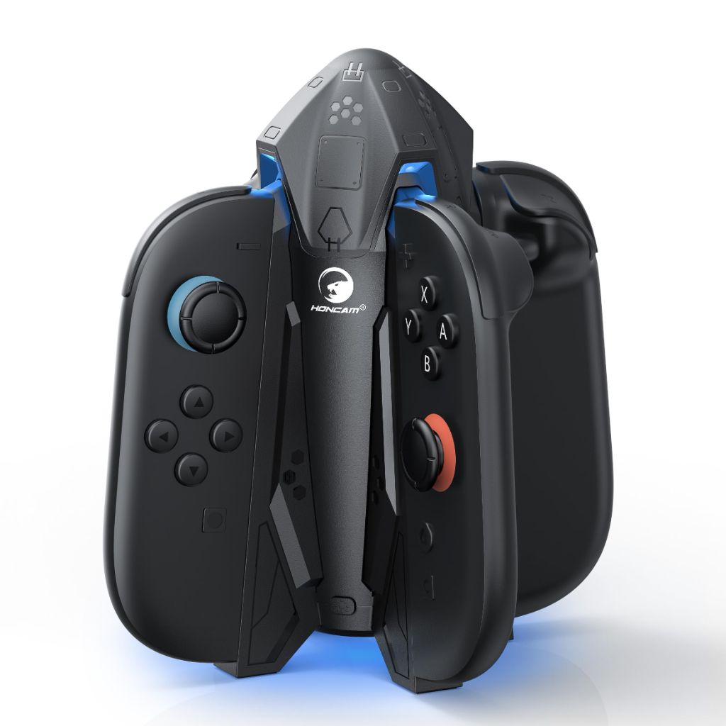 HonCam Rocket Charger Charging Dock for Nintendo Switch 2 Joy-Con - Black