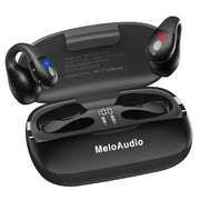 MeloAudio Open-Ear Headphones, Wireless Earbuds Bluetooth 5.3, Matte Black